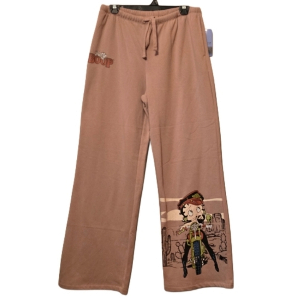 Fleischer Studios Betty Boop Women's Graphic Wide Leg Casual Pants SWeatpants